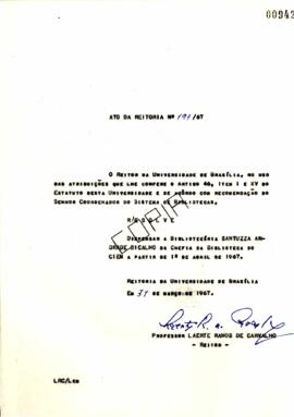 Ato da Reitoria nº 0197/1967