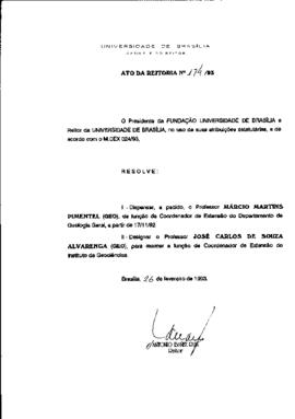 Ato da Reitoria nº 0174/1993