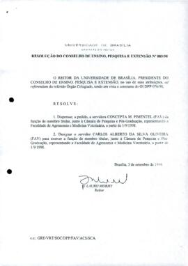 Resolução do Conselho de Ensino, Pesquisa e Extensão nº 0085/1998