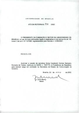 Ato da Reitoria nº 0770/2002