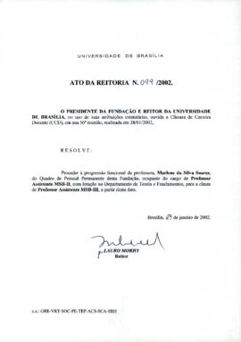 Ato da Reitoria nº 0099/2002