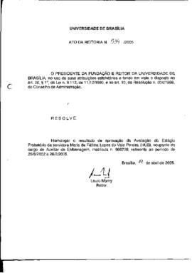 Ato da Reitoria nº 0534/2005