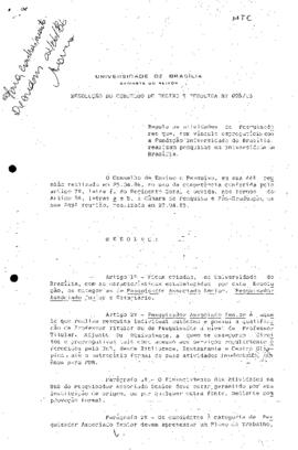 Resolução do Conselho de Ensino, Pesquisa e Extensão nº 0005/1986