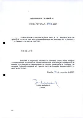 Ato da Reitoria nº 1643/2007
