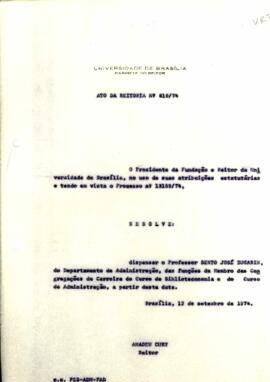 Ato da Reitoria nº 0818/1974