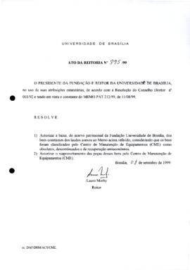 Ato da Reitoria nº 0895/1999