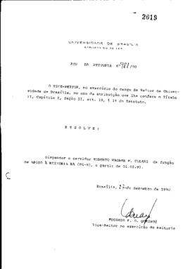 Ato da Reitoria nº 0981/1990