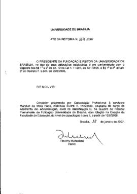 Ato da Reitoria nº 0169/2007
