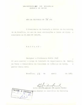 Ato da Reitoria nº 0096/1985