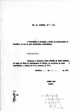 Ato da Reitoria nº 0803/1971
