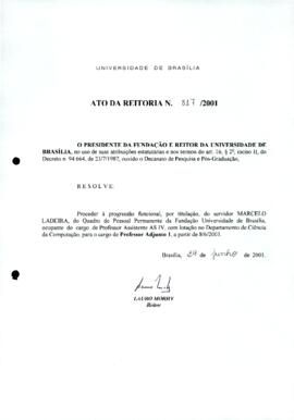 Ato da Reitoria nº 0817/2001