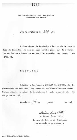 Ato da Reitoria nº 0267/1983