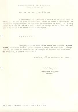 Ato da Reitoria nº 0451/1986