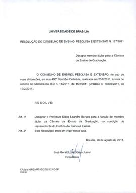 Resolução do Conselho de Ensino, Pesquisa e Extensão nº 0127/2011