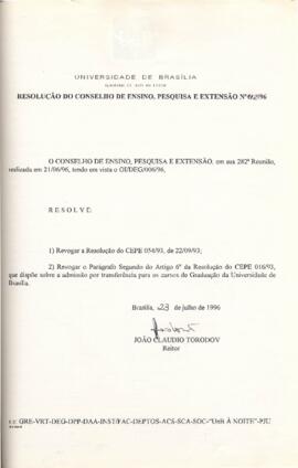 Resolução do Conselho de Ensino, Pesquisa e Extensão nº 0112/1996