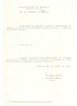 Ato da Reitoria nº 0382/1987