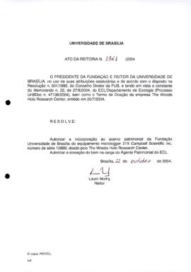 Ato da Reitoria nº 1361/2004