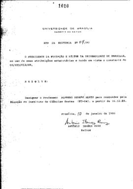 Ato da Reitoria nº 0007/1990