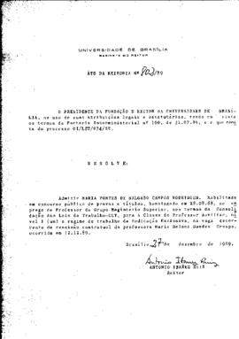 Ato da Reitoria nº 0802/1989