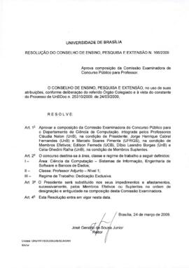 Resolução do Conselho de Ensino, Pesquisa e Extensão nº 0166/2009