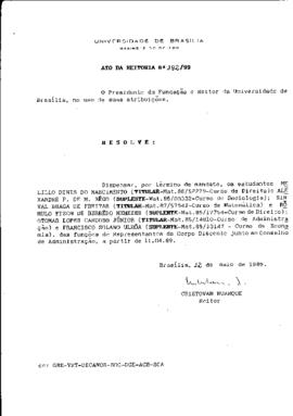 Ato da Reitoria nº 0192/1989