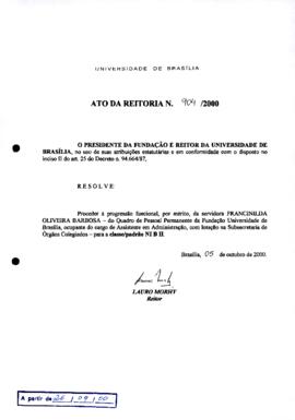 Ato da Reitoria nº 0904/2000