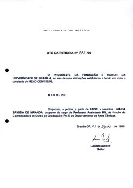 Ato da Reitoria nº 0778/1999