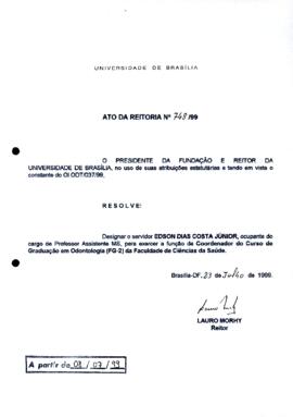 Ato da Reitoria nº 0748/1999