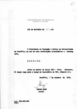 Ato da Reitoria nº 0735/1975