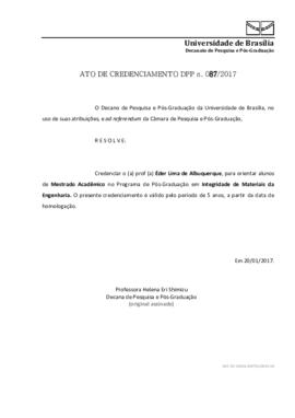 Ato de Credenciamento DPP N° 0087/2016