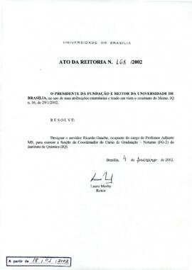 Ato da Reitoria nº 0168/2002