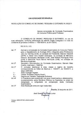 Resolução do Conselho de Ensino, Pesquisa e Extensão nº 0095/2011