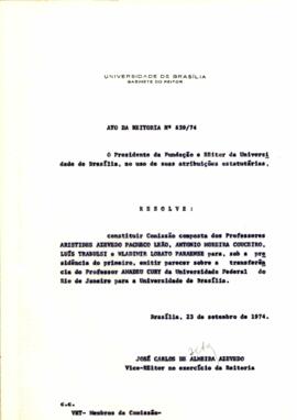 Ato da Reitoria nº 0839/1974