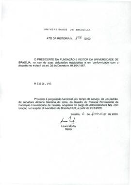 Ato da Reitoria nº 0198/2003