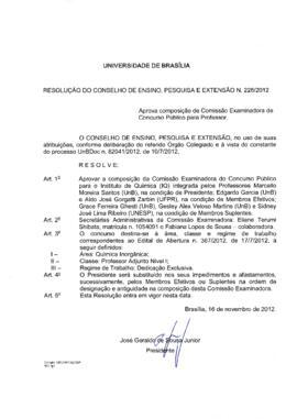 Resolução do Conselho de Ensino, Pesquisa e Extensão nº 0228/2012