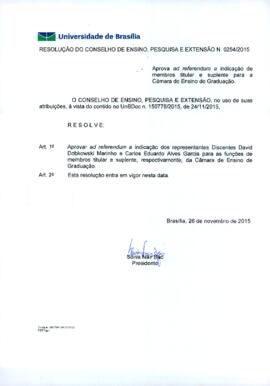 Resolução do Conselho de Ensino, Pesquisa e Extensão nº 0254/2015