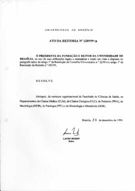 Ato da Reitoria nº 1289A/1999