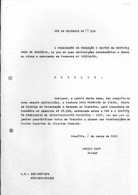 Ato da Reitoria nº 0173/1976