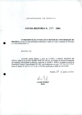 Ato da Reitoria nº 0149/2001