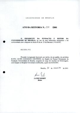 Ato da Reitoria nº 0239/2001