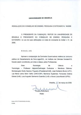 Resolução do Conselho de Ensino, Pesquisa e Extensão nº 0016/2008