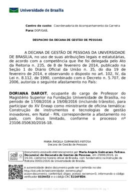 Despacho da Decana de Gestão de Pessoal (2016-08-24)