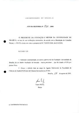 Ato da Reitoria nº 0710/2000