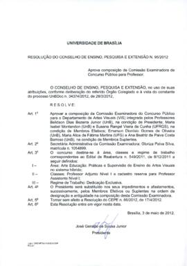 Resolução do Conselho de Ensino, Pesquisa e Extensão nº 0095/2012