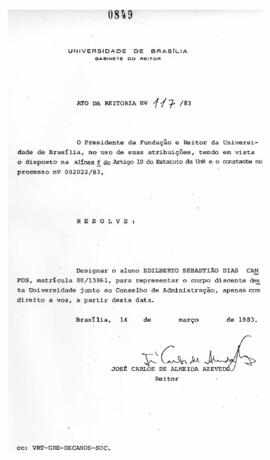 Ato da Reitoria nº 0117/1983