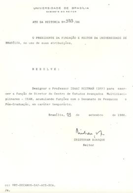 Ato da Reitoria nº 0399/1986