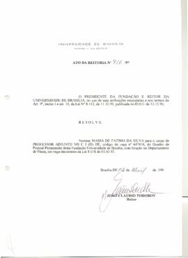 Ato da Reitoria nº 0716/1997