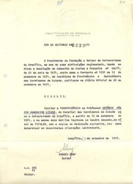 Ato da Reitoria nº 0839/1971