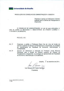 Resolução do Conselho de Administração nº 0028/2014