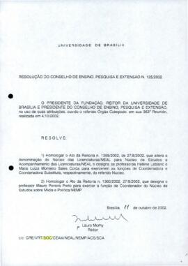 Resolução do Conselho de Ensino, Pesquisa e Extensão nº 0125/2002